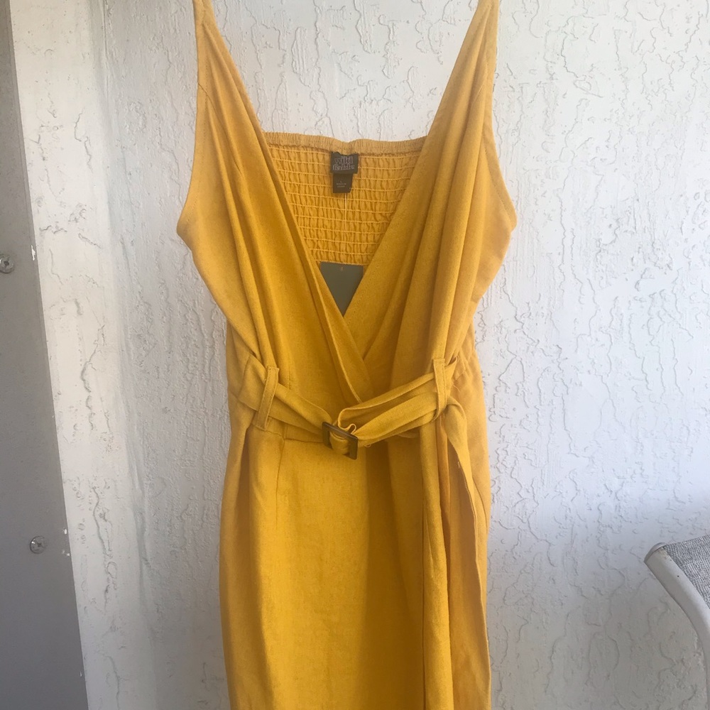 Yellow belted dress (Never worn)